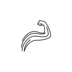 Obraz premium Abstract Female Strength Line Icon