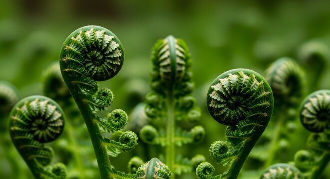 Emerging fern shape in deep forest tones.