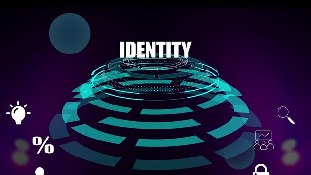 Identity - Brand Personality and Corporate Character. Recognition building tool. Modern technology, visual identity, and brand soul concept background.