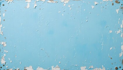 Light Blue Vintage Grunge Metal Texture Peeling Paint Faded White Design