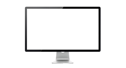 Modern computer monitor PNG isolated on transparent background, sleek desktop display for graphic design and presentations