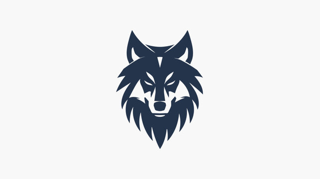 Stylized wolf head illustration against white background for graphic design