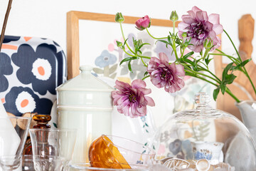 花,ラナンキュラス,くすみカラー,北欧,インテリア