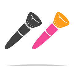 Makeup brush icon transparent vector isolated illustration