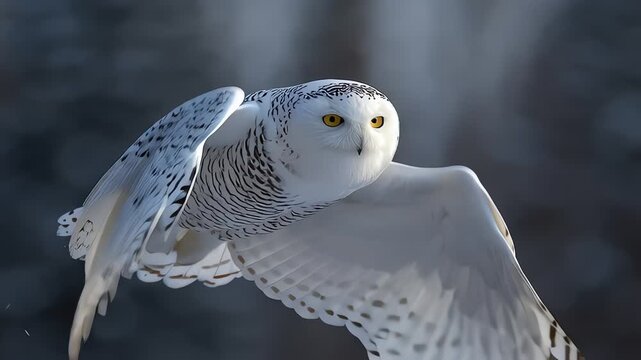 Snowy Owl in Flight Magnificent White Bird of Prey Winter Wildlife