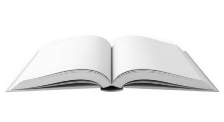 Fototapeta premium Open book with white pages isolated on transparent background