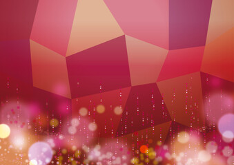 Red geometric pattern sparkling background material
