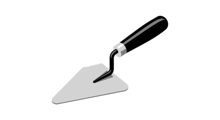Silver Trowel with Black Handle