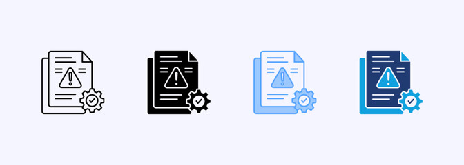 Risk Management Icon Set Multistyle Various Collection Element For Design