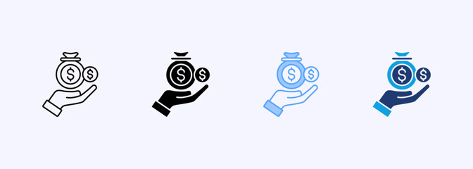Funding Icon Set Multistyle Various Collection Element For Design