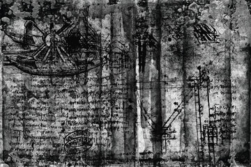 Abstract grunge lettering background. Monochrome abstract grunge black and white illustration	