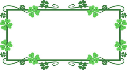 St Patricks Day Frame with Clover Leaf