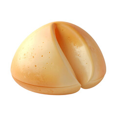 Tan Colored Fortune Cookie on Transparent Background