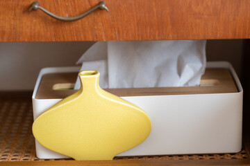 マグネットでつく黄色の花瓶,北欧ビンテージのインテリア