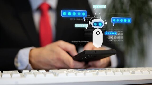 Agent asking the AI assistant for help, Artificial intelligence solving office problems