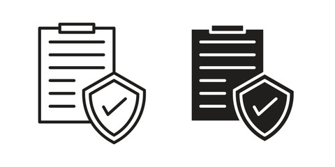 Insurance policy icon suitable symbol. Simple stock illustration stock