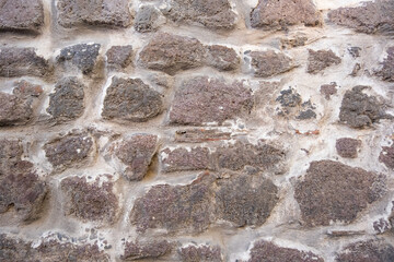 Rough Stone Wall Texture with Natural Mortar Pattern