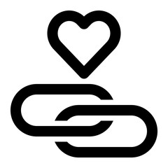 Rapport Building, Connected Heart, Love Connection Outline Icon