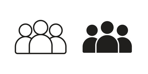 Fototapeta premium People group icon suitable symbol. Simple stock illustration stock