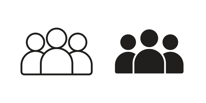 People group icon suitable symbol. Simple stock illustration stock