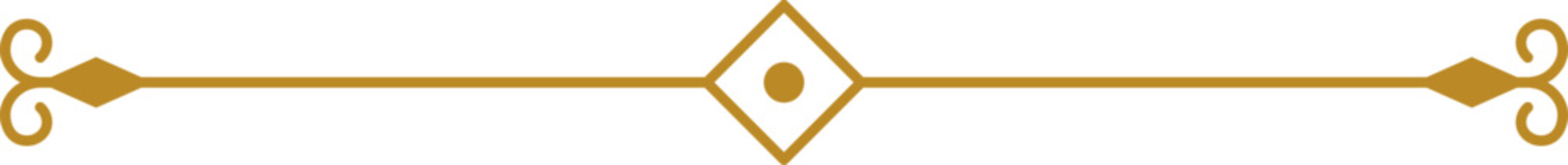 Hand drawn divider. Golden line elegant typography © LadadikArt