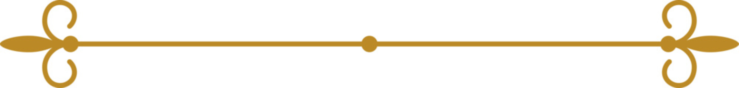 Classic antique style golden line text separator