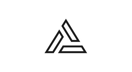 Geometric Triangle Logo Design Element 1.