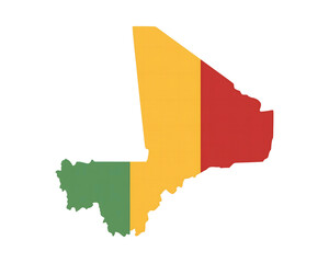 Obraz premium Celebrate Mali with this vibrant flag map, perfect for travel blogs, cultural events, and patriotic presentations