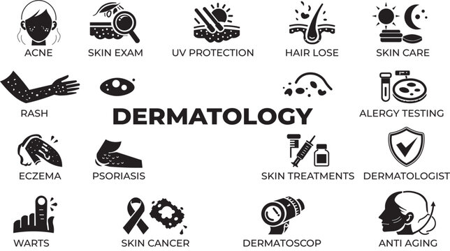 Dermatology icon black white