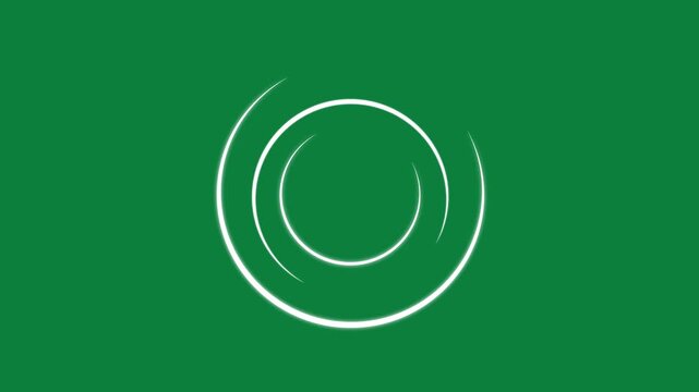 4k loading circle spinner seamless animation white progress ring rotating loader icon with alpha channel transparent green screen background for web and apps