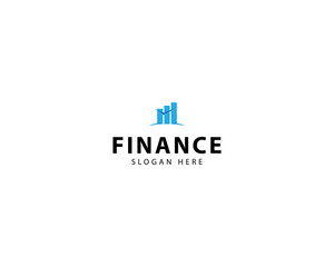 Finance Business Financial Accounting Chart Graph Bar Diagram Vector Logo Design Illustration