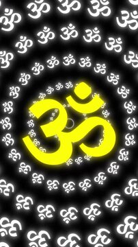 Om, Om namah shivay, Hinduism om symbol. Full HD. 4K