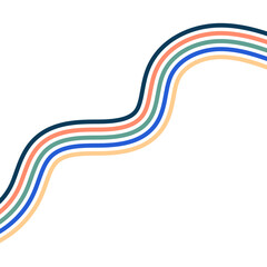 Retro Groovy Lined Illustration