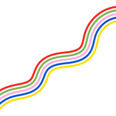 Retro Groovy Lined Illustration