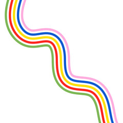 Retro Groovy Lined Illustration