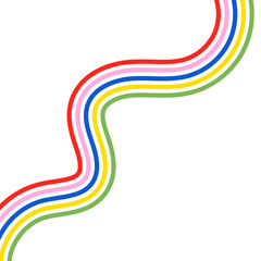 Retro Groovy Lined Illustration