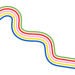 Retro Groovy Lined Illustration