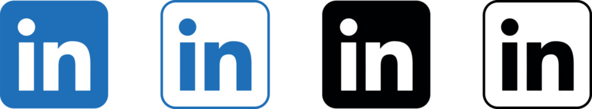 The vector image of the linkedin icon is a social network.