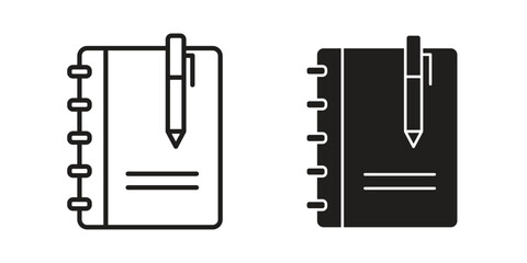 Notebook icons symbol. vector illustration pack for apps and designs