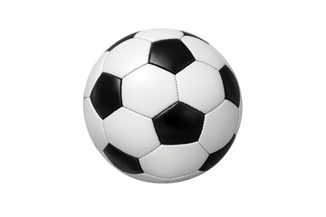 Naklejka premium Soccer ball in a traditional design, ready for a game, match, or championship event. Transparent background