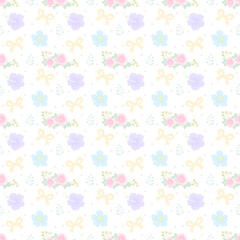 Seamless pattern with colorful flowers 