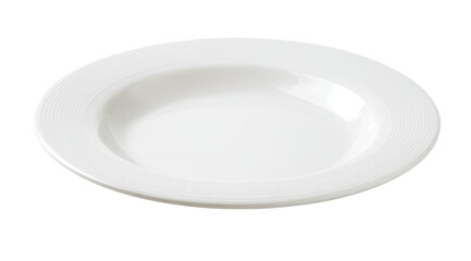 white soup plate on white background