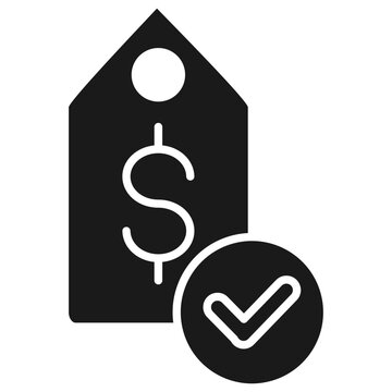 Price Control Glyph Icon