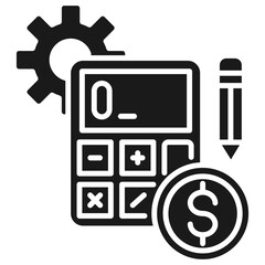 Project Cost Glyph Icon
