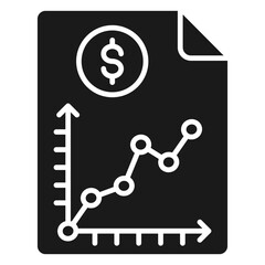 Forecast Report Glyph Icon