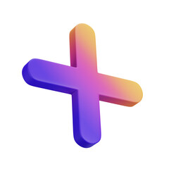 Obraz premium blue yen sign,plus color gradient, 3D, icon