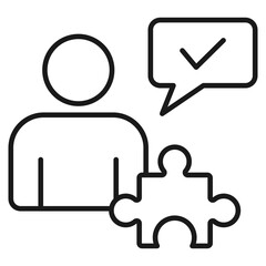 Obraz premium Problem Solving Outline Icon