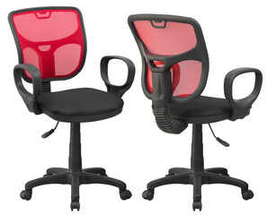 Real office chair photographed in studio and isolated with transparent background. High-quality furniture product photography in PNG format, ideal for office interior design, business presentations