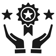 Brand Royalti Glyph Icon Vector Illustration