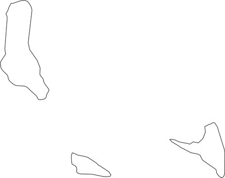 Comoros Map Outline Vector Transparent Background Vector.